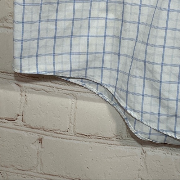 Brooks Brothers Classic Non Iron Shirt Mens Plaid Button Up Short Sleeve 15.5-33 - Picture 6 of 8